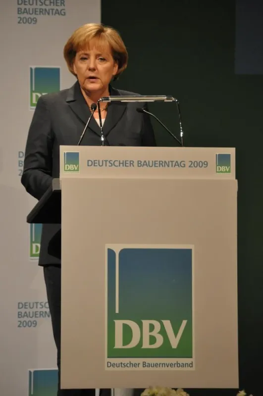 Bundeskanzlerin Angela Merkel auf dem Deutschen Bauerntag 2009 (Foto: Proplanta)