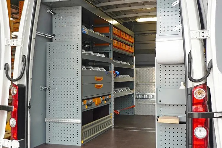 Ein Fahrzeugeinrichtungsbeispiel von StoreVan im Detail. Bild: Ein Fahrzeugeinrichtungsbeispiel von StoreVan im Detail.