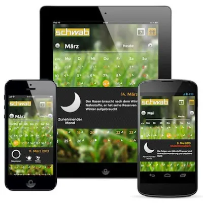 Bild: Mond bestimmt den Rhythmus: Neue App von ADVERMA für Schwab Rollrasen