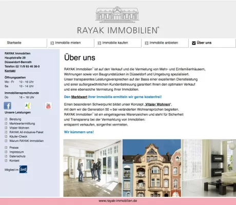 RAYAK Immobilien® mit eigenem Internetauftritt: Homepage ist freigeschaltet Bild: RAYAK Immobilien® mit eigenem Internetauftritt: Homepage ist freigeschaltet