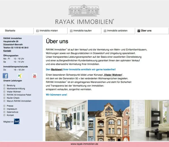 Bild: RAYAK Immobilien® mit eigenem Internetauftritt: Homepage ist freigeschaltet
