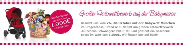 Bild: Schwangerinmeinerstadt.de auf der Münchner Babywelt Messe