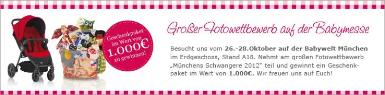 Bild: Schwangerinmeinerstadt.de auf der Münchner Babywelt Messe