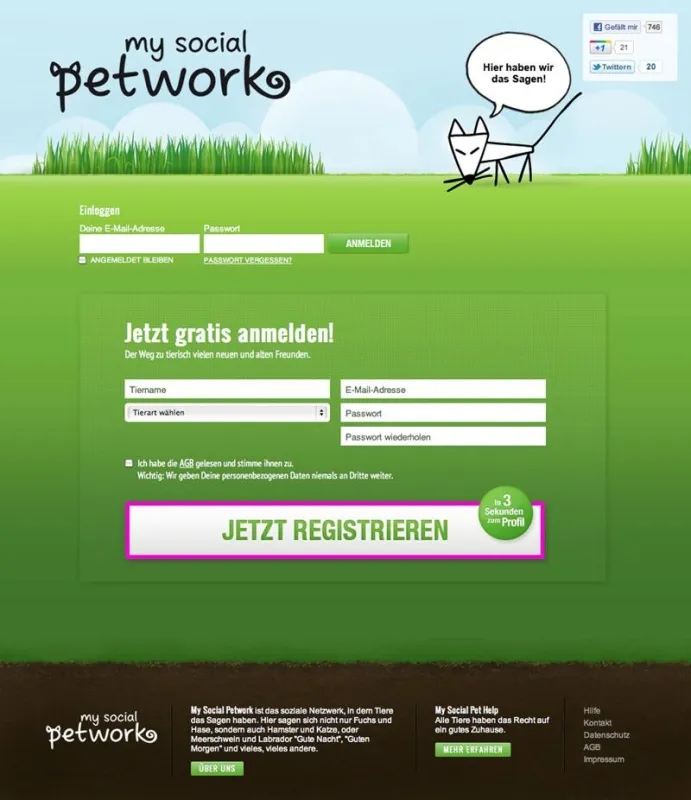 Startseite My Social Petwork