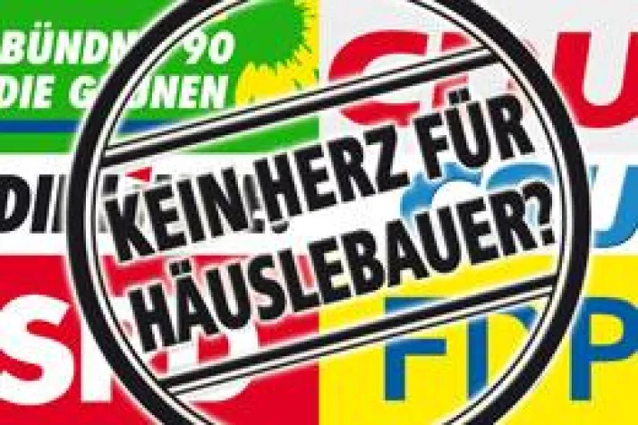 Bild: Parteien haben kein Herz für Häuslebauer - "Aktion pro Eigenheim" analysiert Wahlprogramme