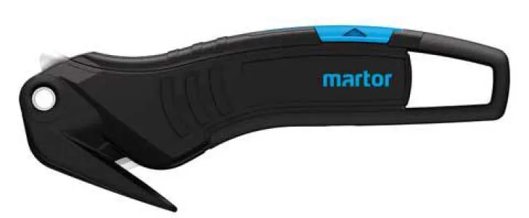 EXPERTE FÜR FOLIEN UND UMREIFUNGEN. DAS NEUE MARTOR-SICHERHEITSMESSER SECUMAX 320. Bild: EXPERTE FÜR FOLIEN UND UMREIFUNGEN. DAS NEUE MARTOR-SICHERHEITSMESSER SECUMAX 320.