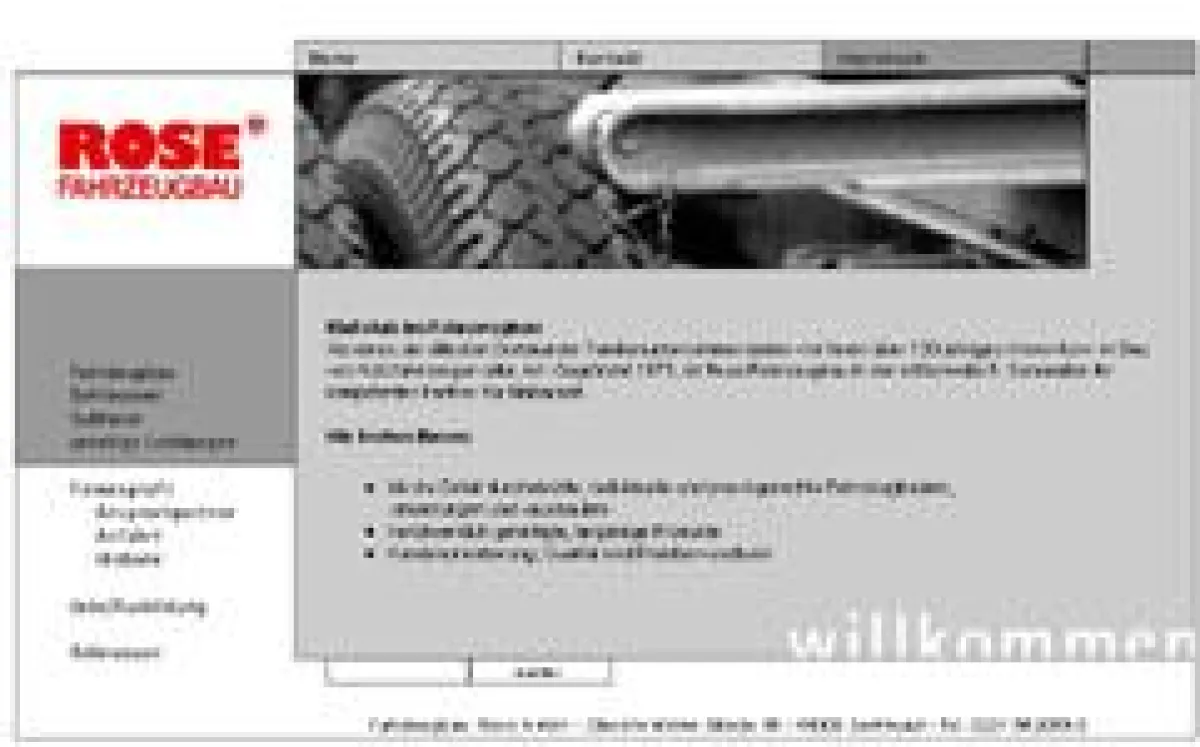 Website vor dem Relaunch