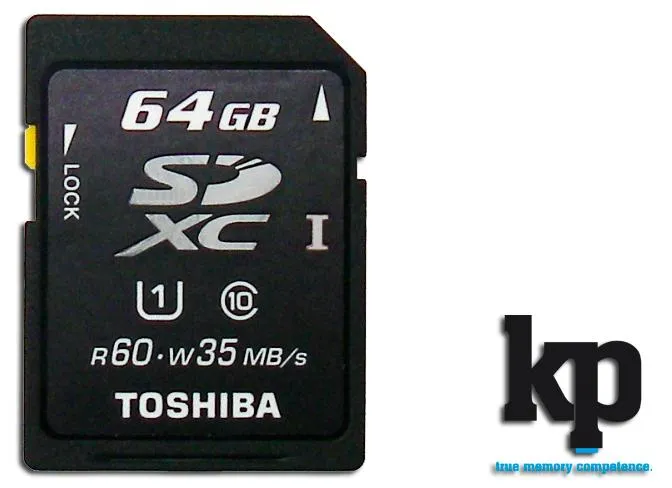Bild: Erste SDXC-Speicherkarte von Toshiba mit UHS-Interface verfügbar