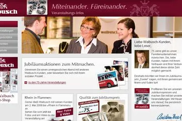 Bild: Walbusch feiert mit denkwerk 75. Geburtstag im Web
