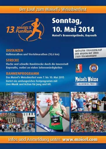Maisel’s FunRun 2015 - Anmeldung ab sofort möglich Bild: Maisel’s FunRun 2015 - Anmeldung ab sofort möglich
