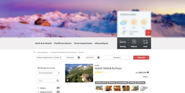 Bild: Val d'Herens setzt auf OpenBooking
