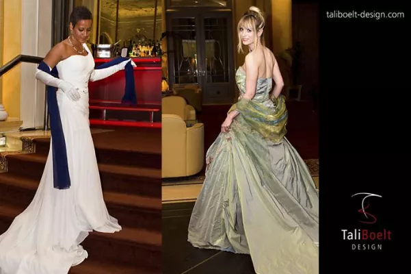 Bild: Modedesignerin Natalia Boelt und Schauspielerin Sophie Adell auf dem Frühlingsball im Hotel Bayerischer Hof