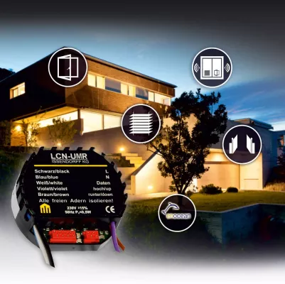 Bild: Der LCN-UMR Aktor zur dezentralen Rollladensteuerung