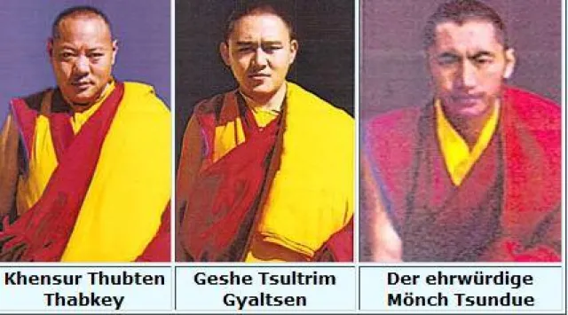 Bild: Drei tibetische Mönche in der Autonomen Region Tibet heimlich festgenomme