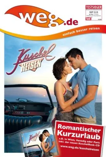 weg.de & KuschelRock präsentieren ‚KuschelReisen’ - Romantsche Kurztrips mit KuschelExtra + CD Bild: weg.de & KuschelRock präsentieren ‚KuschelReisen’ - Romantsche Kurztrips mit KuschelExtra + CD