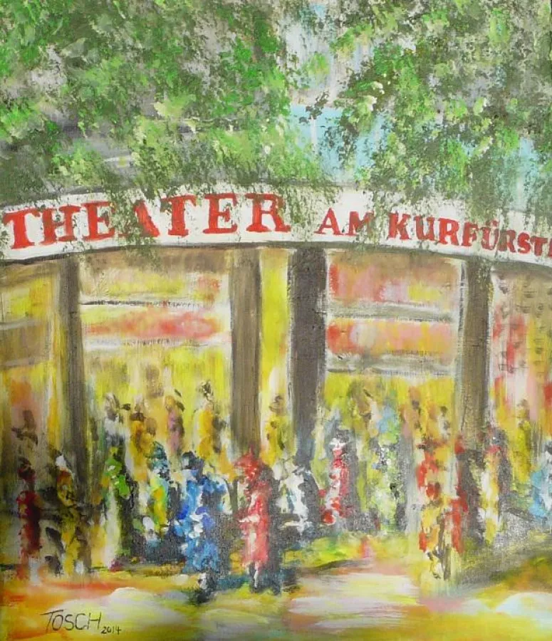 Theater am Kurfürstendamm, Acryl/Leinwand, 70x60 cm