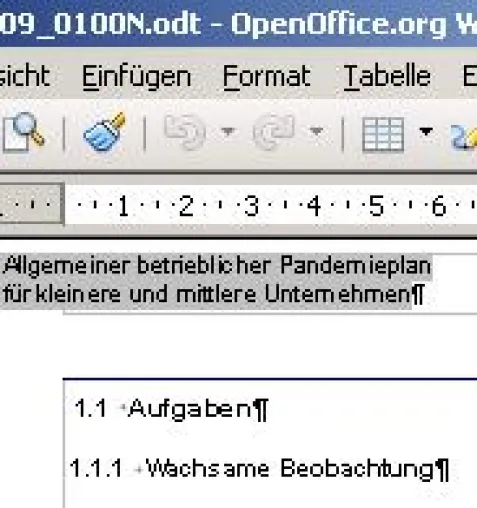Bild: Betrieblicher Pandemieplan jetzt als editierbare Version verfügbar