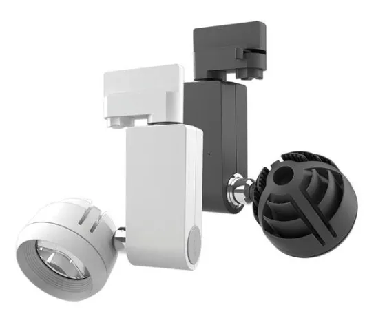 Bild: SGM R-2-Serie: LED-Schienenleuchte mit schwarzem oder weißem Gehäuse und individueller Ansteuerung.