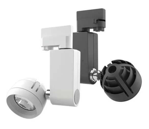Bild: SGM R-2-Serie: LED-Schienenleuchte mit schwarzem oder weißem Gehäuse und individueller Ansteuerung.