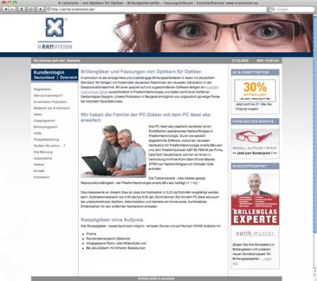 Bild: X-ramvision mit neuer Website für Optiker