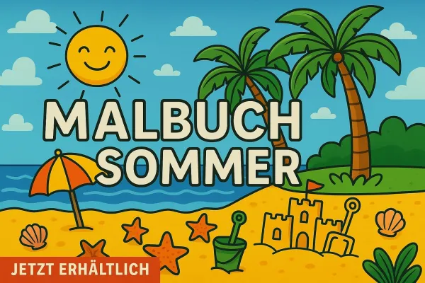 Sommer-Malbuch für Kinder – jetzt als PDF zum Sofort-Download erhältlich Bild: Sommer-Malbuch für Kinder – jetzt als PDF zum Sofort-Download erhältlich
