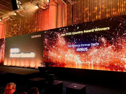 Janus Engineering erhält Net Retention Revenue Champion Award beim EMEA Partner Summit 2026 Bild: Janus Engineering erhält Net Retention Revenue Champion Award beim EMEA Partner Summit 2026