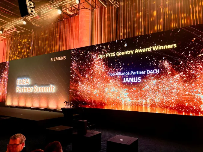 Janus Engineering erhält Net Retention Revenue Champion Award beim EMEA Partner Summit 2026 Bild: Janus Engineering erhält Net Retention Revenue Champion Award beim EMEA Partner Summit 2026