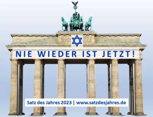 Bild: „Nie wieder ist jetzt!“ - Satz des Jahres 2023 thematisiert Antisemitismus
