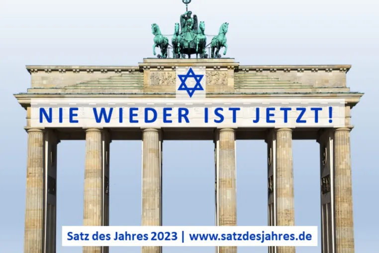 Bild: „Nie wieder ist jetzt!“ - Satz des Jahres 2023 thematisiert Antisemitismus
