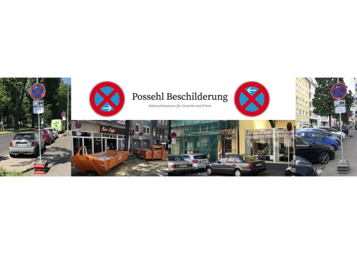 Bundesweit Halteverbotszonen für Gewerbe und Privat Bild: Bundesweit Halteverbotszonen für Gewerbe und Privat