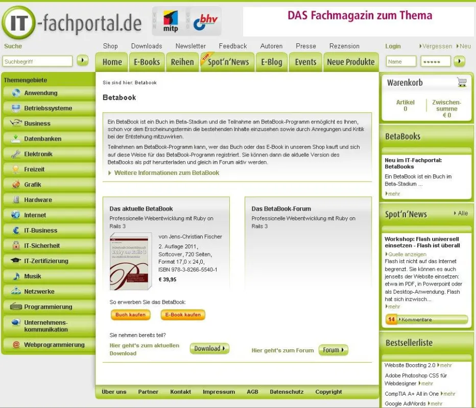 das BetaBook-Programm des IT-Fachportals
