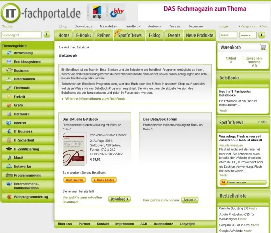 Bild: mitp startet sein BetaBook-Programm mit Ruby on Rails 3