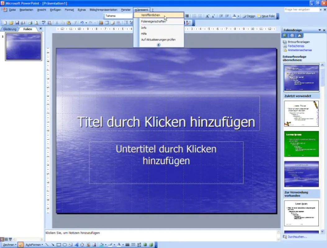 Screenshot des PowerPoint-Add-Ins m2present - weitere Informationen unter www.m2present.com