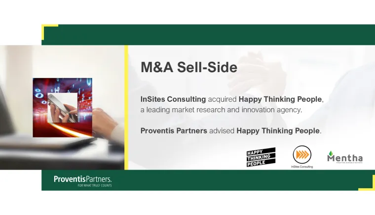 Bild: Proventis berät Happy Thinking People beim Verkauf an InSites Consulting