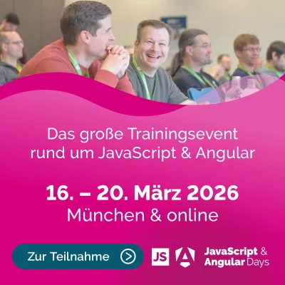 Bild: JavaScript & Angular Days - Frühlingsausgabe März 2026