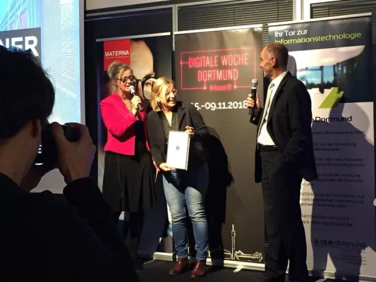 Bild: azeti Machina preisgekrönte Lösung beim #diwodo sol.IT-Award 2018 in Dortmund