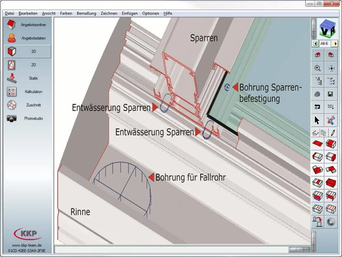 Mit der KKP-Software lässt sich die Verarbeitung der Profile bis ins Detail planen