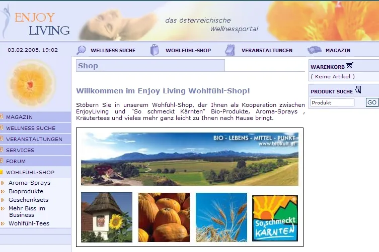 Neuer Wohlfühl-Shop auf EnjoyLiving.at Bild: Neuer Wohlfühl-Shop auf EnjoyLiving.at