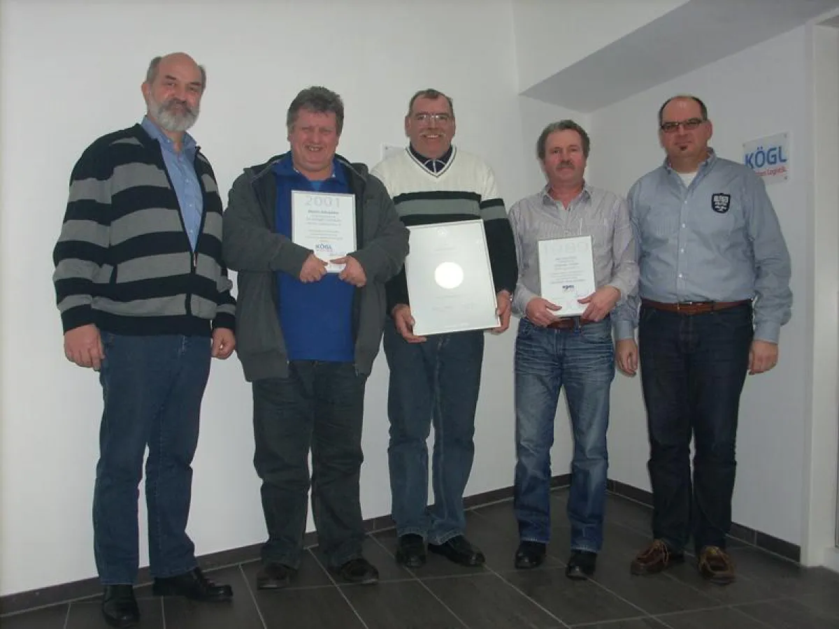 von links: Bernd Kögl, Martin Schupetta, Franz Josef Keßler, Istvan Farkas, Michael Fischer