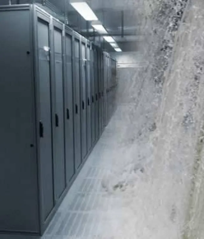 Wasser Leckage im Serverraum