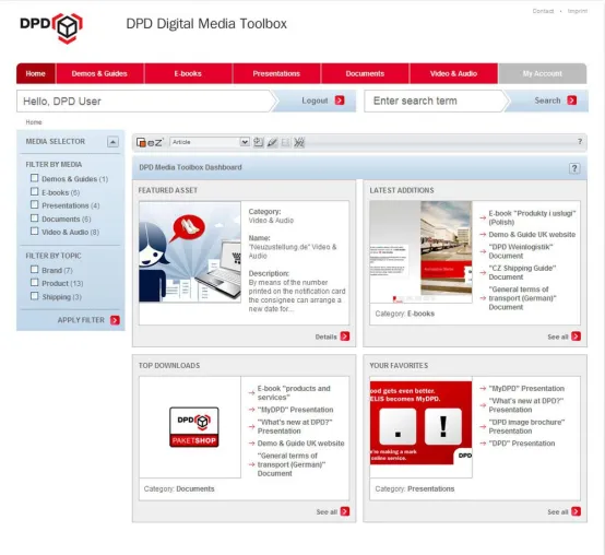 Bild: Digital Media Toolbox für DPD