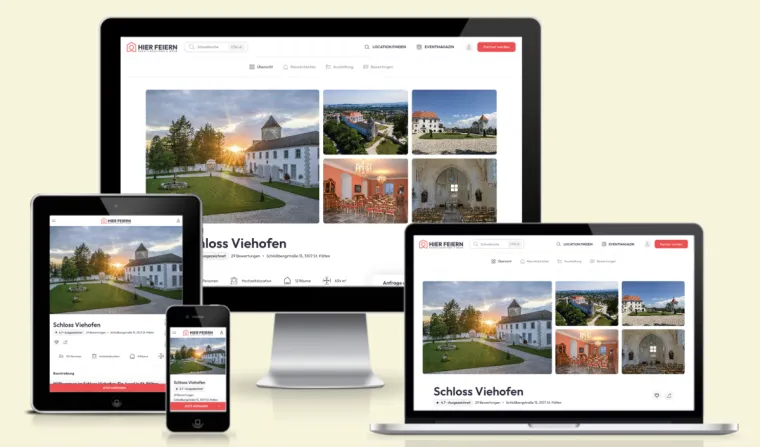 Hierfeiern.com - Die Plattform für Eventlocations revolutioniert die Planung von Veranstaltungen Bild: Hierfeiern.com - Die Plattform für Eventlocations revolutioniert die Planung von Veranstaltungen