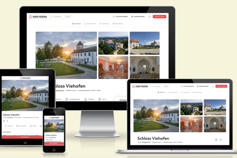 Hierfeiern.com - Die Plattform für Eventlocations revolutioniert die Planung von Veranstaltungen Bild: Hierfeiern.com - Die Plattform für Eventlocations revolutioniert die Planung von Veranstaltungen
