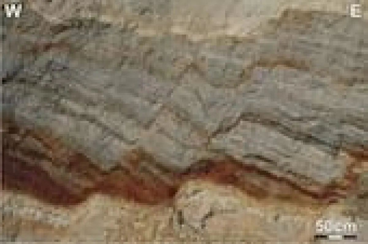 Geodynamik bei der Arbeit: Verbiegungen in den Ablagerungsschichten des Eisenstadt-Sopron-Beckens. Für redaktionelle Zwecke bei Nennung der Quelle kostenfrei: Ulrike Exner.