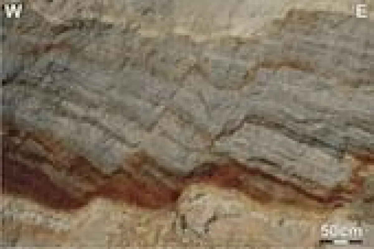 Geodynamik bei der Arbeit: Verbiegungen in den Ablagerungsschichten des Eisenstadt-Sopron-Beckens. Für redaktionelle Zwecke bei Nennung der Quelle kostenfrei: Ulrike Exner.