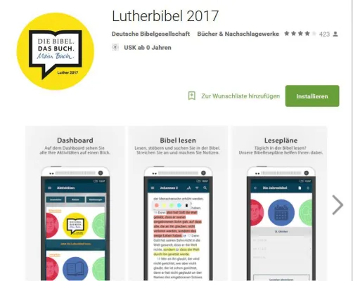 Bild: Lutherbibel-App 100.000-mal heruntergeladen