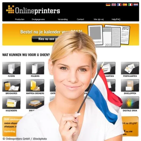 Onlineprinters GmbH launcht niederländischen Webshop für Drucksachen Bild: Onlineprinters GmbH launcht niederländischen Webshop für Drucksachen