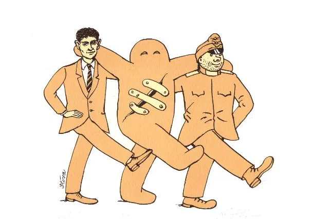 Bild: Ausstellung: F. Kafka & Co. - Jirí Slívas Grafiken mit Pointe