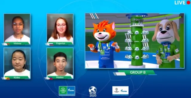 Bild: Auslosung der Gruppen: Kinder aus mehr als 100 Ländern nehmen an der "F4F"-eWorld Championship  2020 teil