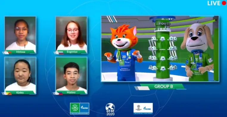 Auslosung der Gruppen: Kinder aus mehr als 100 Ländern nehmen an der "F4F"-eWorld Championship 2020 teil Bild: Auslosung der Gruppen: Kinder aus mehr als 100 Ländern nehmen an der "F4F"-eWorld Championship 2020 teil